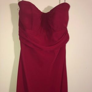 Red dress from David’s bridal